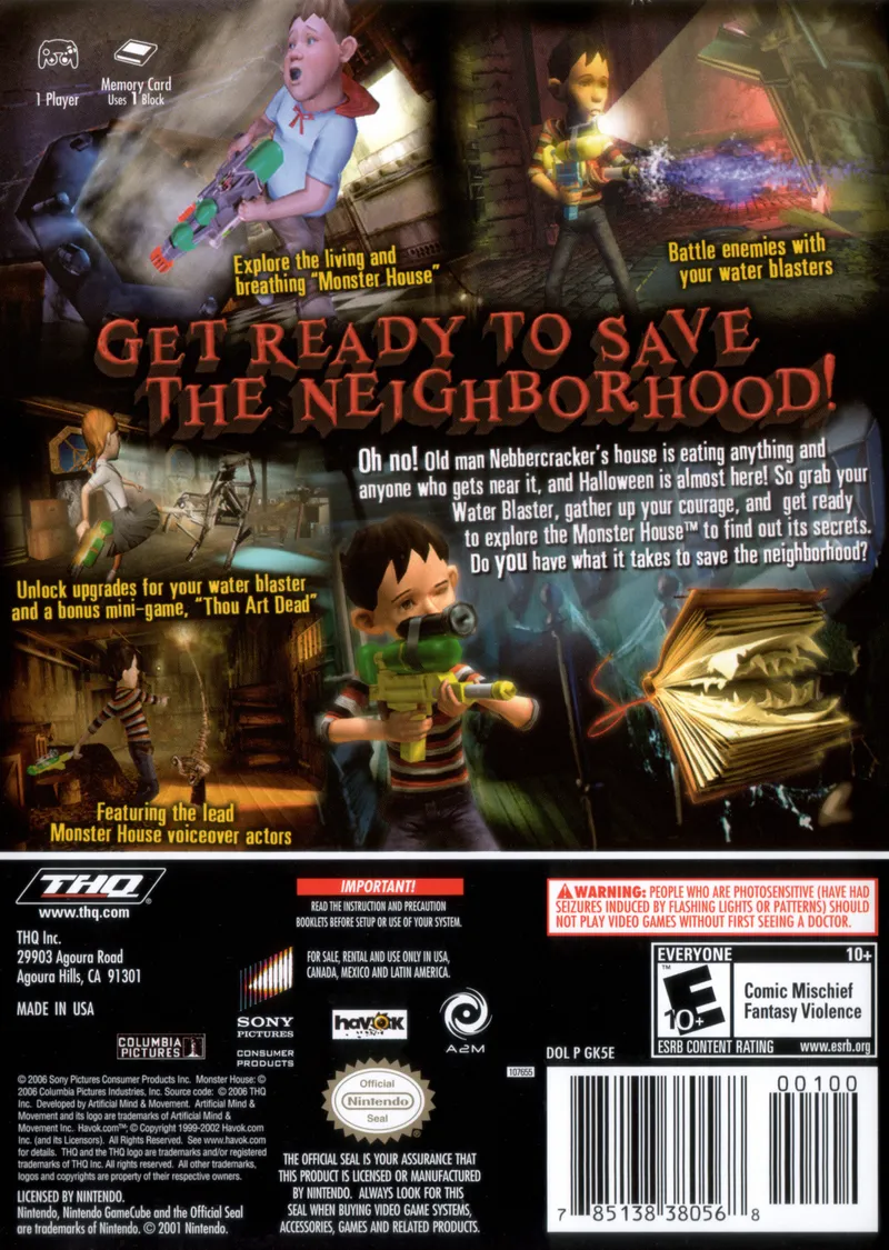 Monster House box back