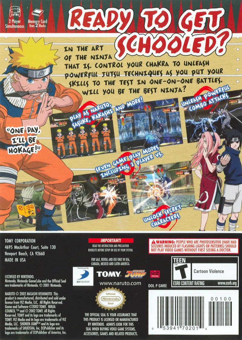 Naruto: Clash of Ninja box back