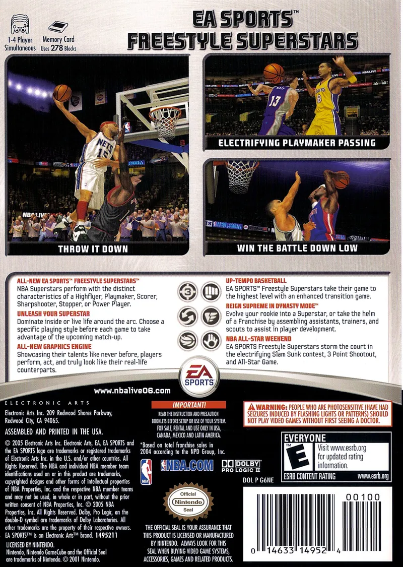 NBA Live 06 box back