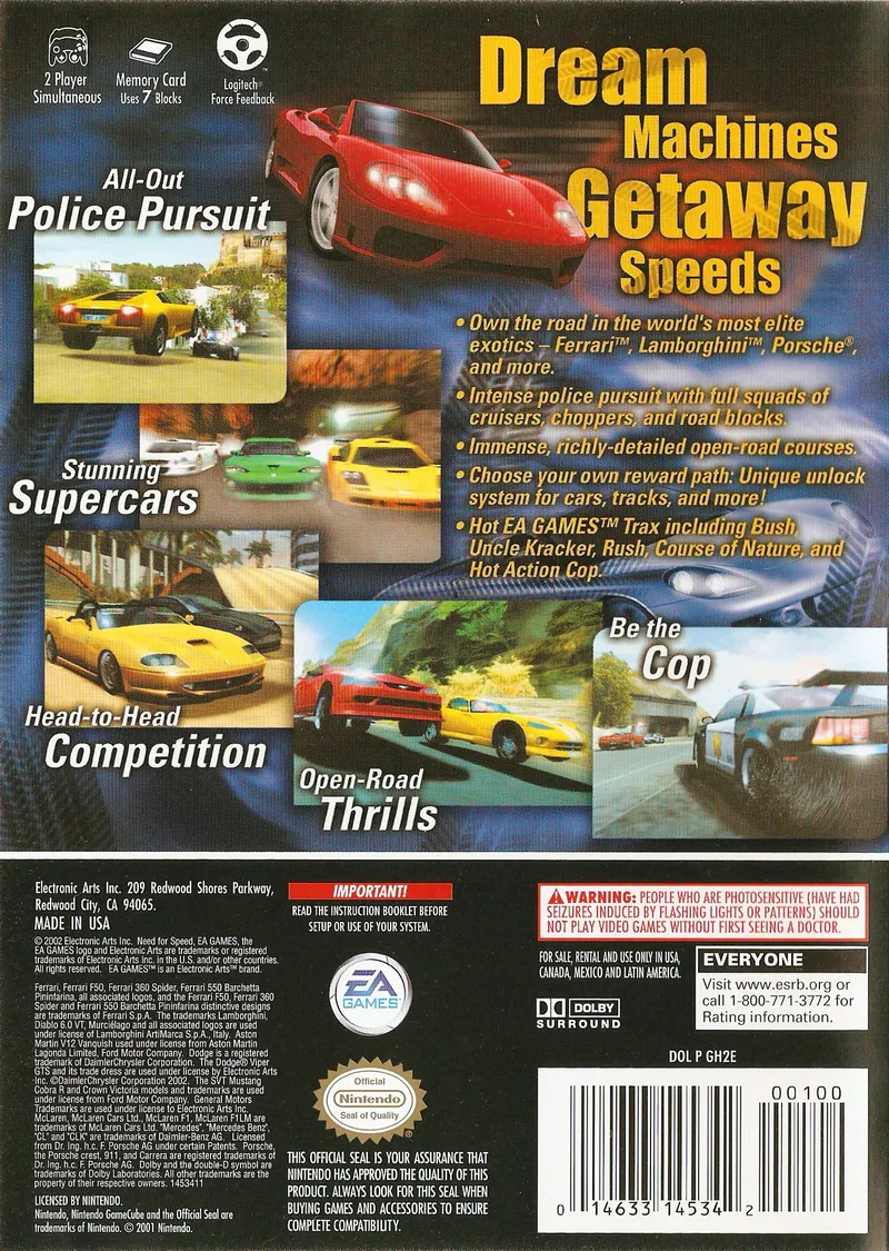 Need for Speed: Hot Pursuit 2 box back