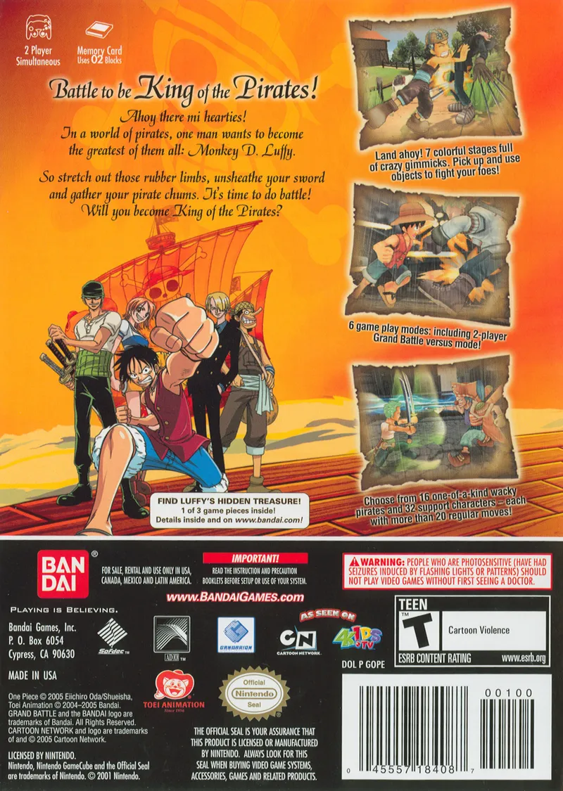 Shonen Jump's One Piece: Grand Battle box back