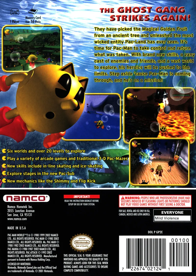Pac-Man World 2 box back