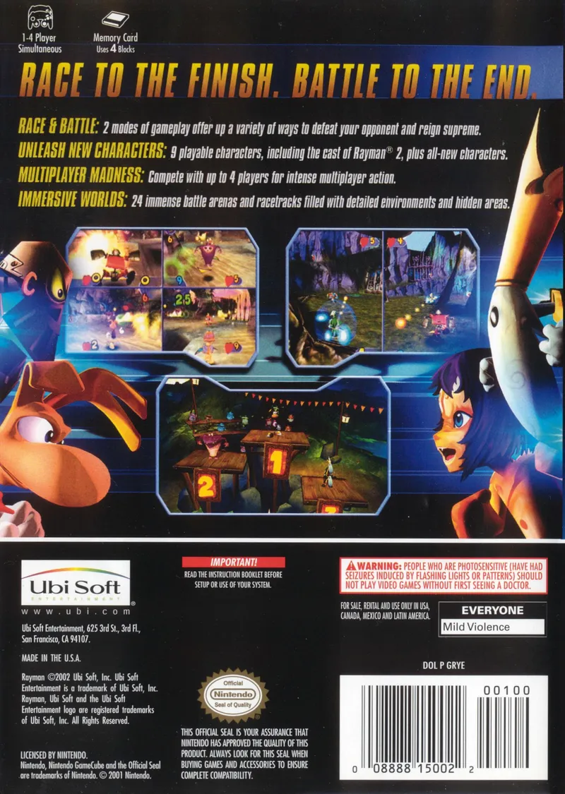 Rayman Arena box back