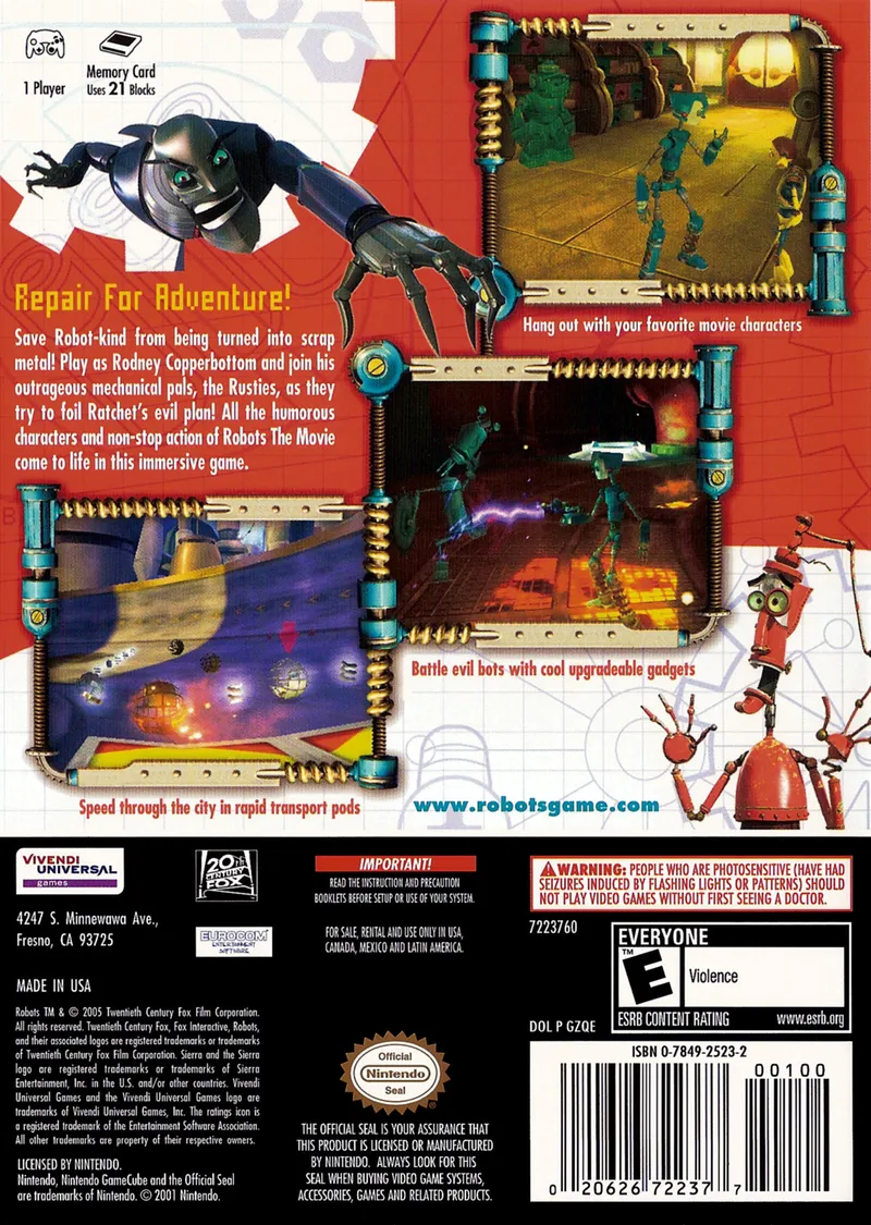 Robots box back