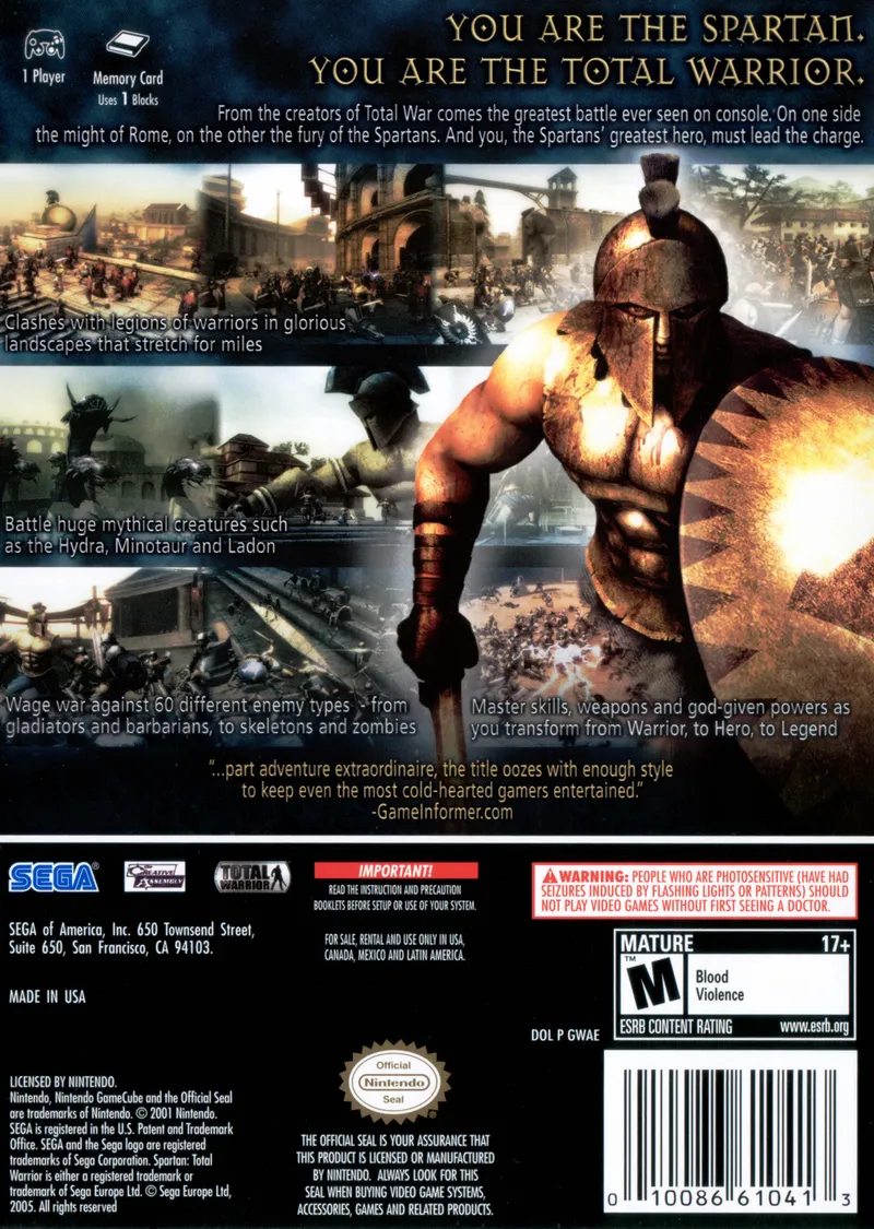 Spartan: Total Warrior box back