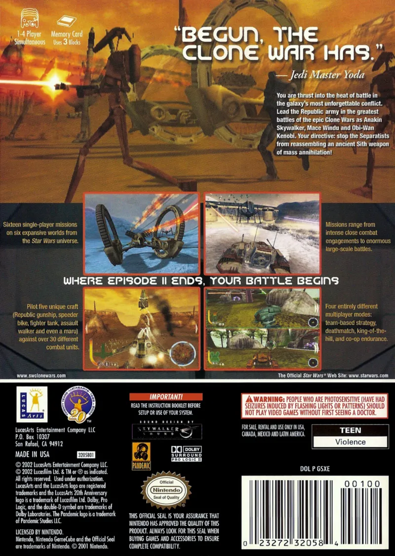 Star Wars: The Clone Wars box back