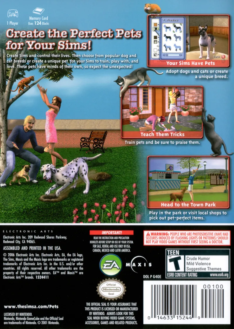 The Sims 2: Pets box back