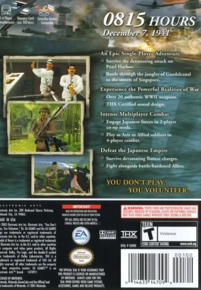 Medal of Honor: Rising Sun box back