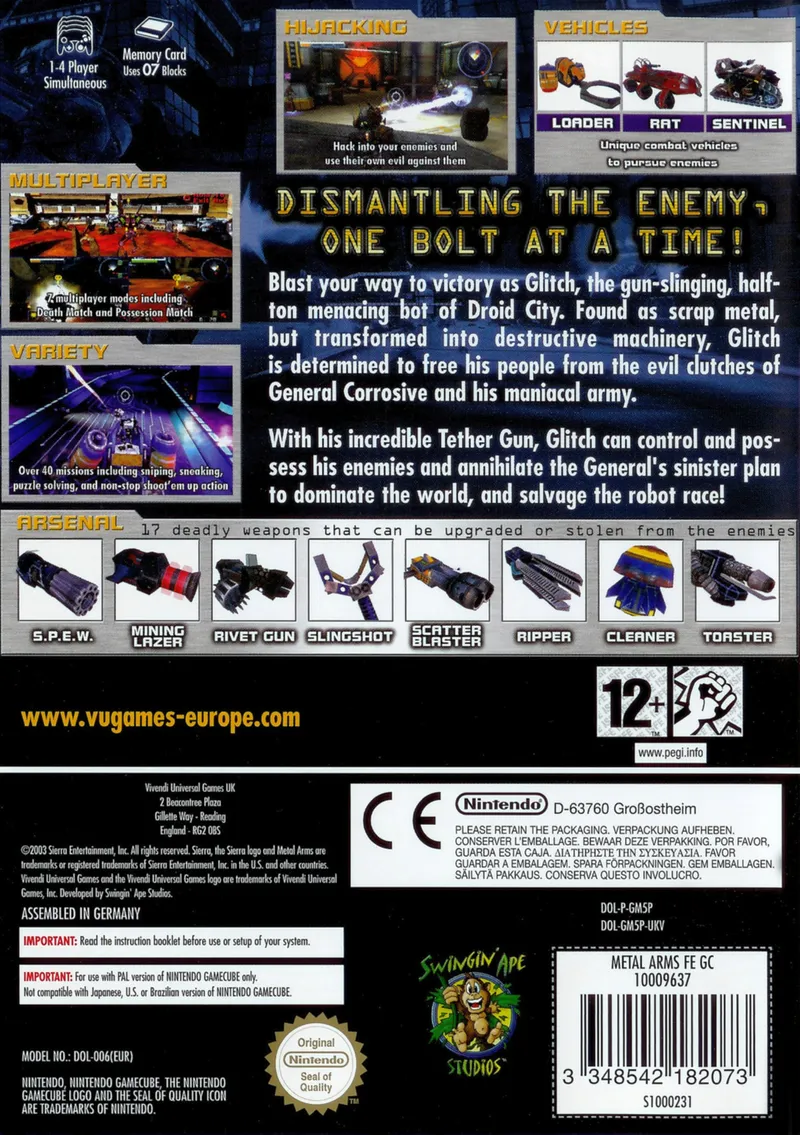 Metal Arms: Glitch in the System box back