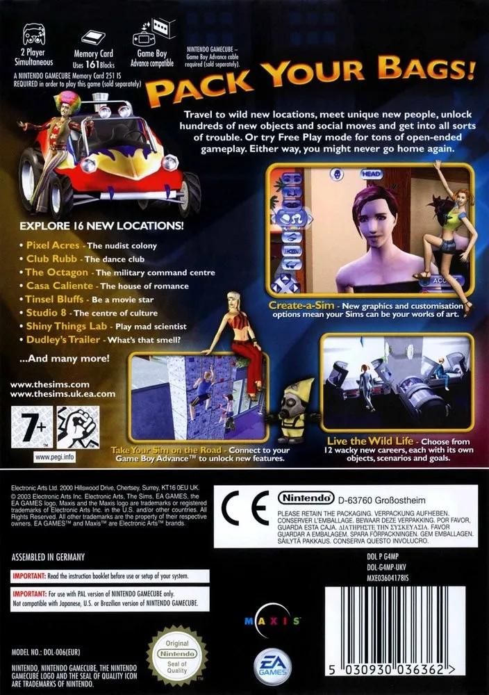 The Sims: Bustin' Out box back