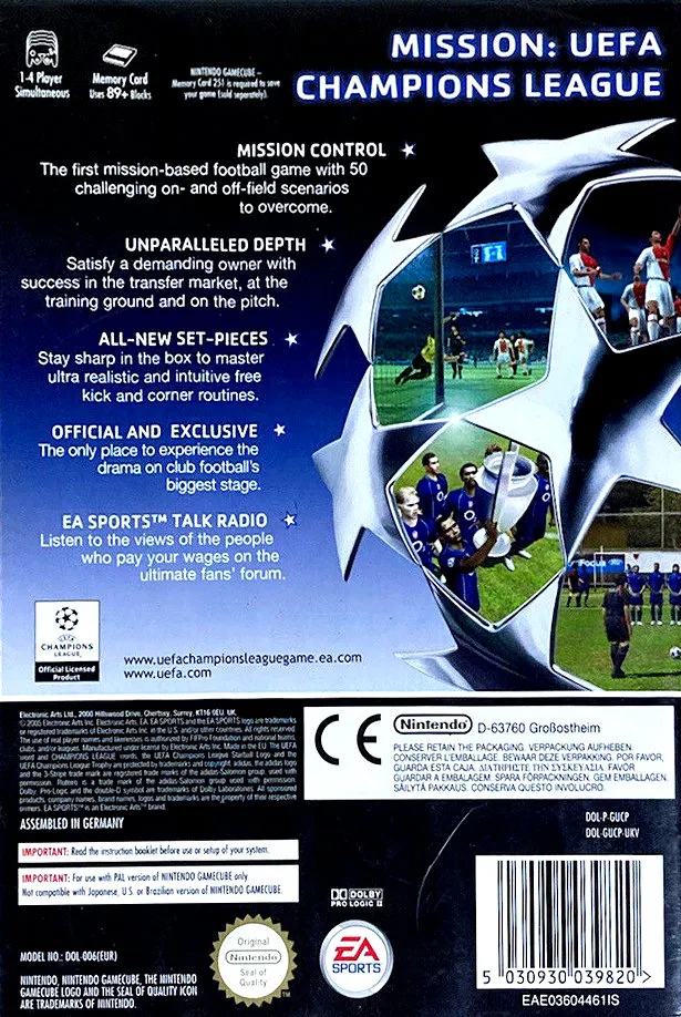 UEFA Champions League: 2004-2005 box back