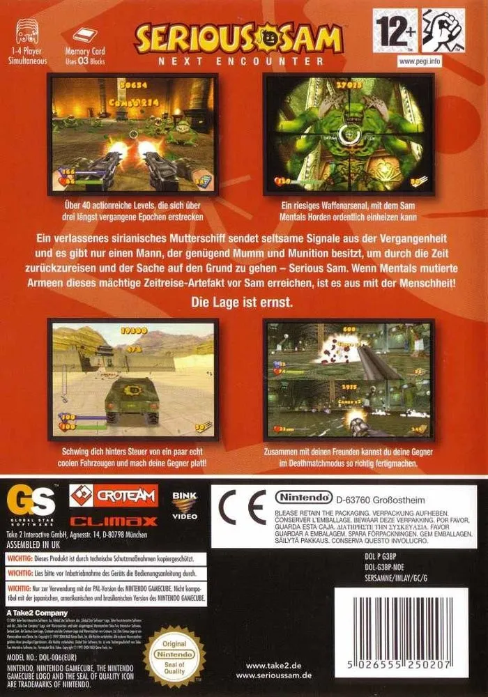 Serious Sam: Next Encounter box back