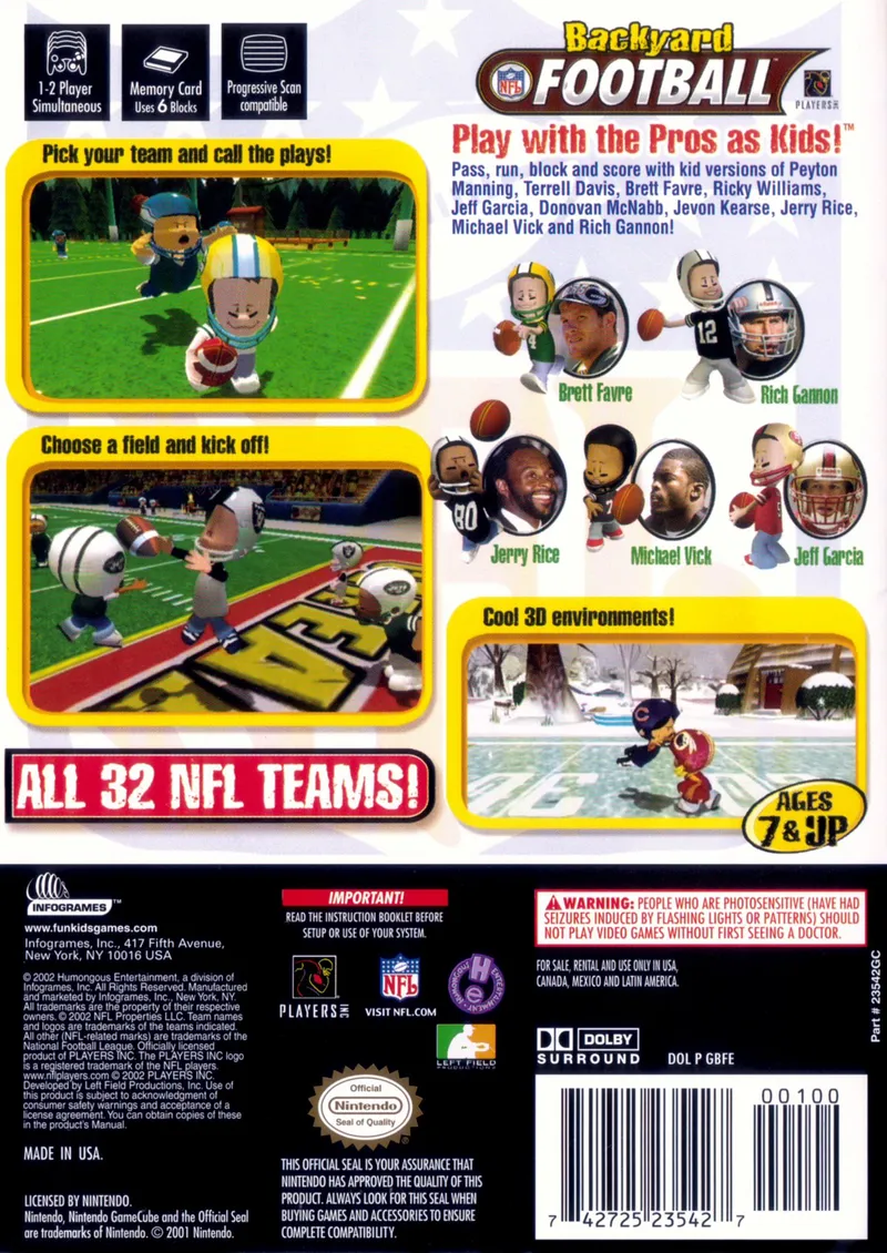 Backyard Football box back