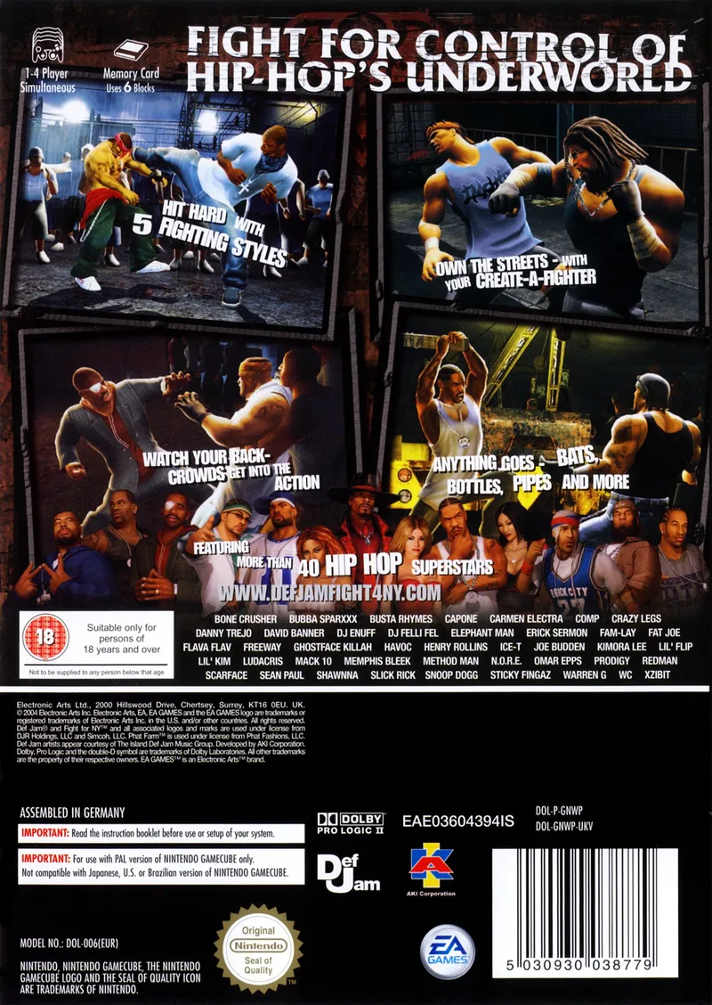 Def Jam: Fight for NY box back