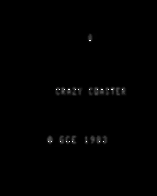 3D Crazy Coaster title screen