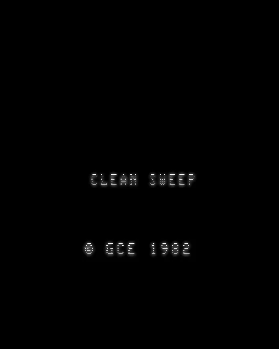 Clean Sweep title screen