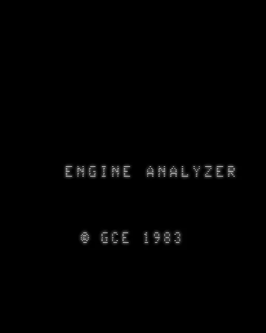 Engine Analyzer title screen