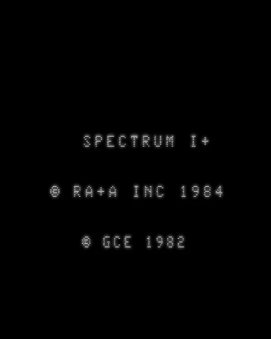 RA+A Spectrum I+ Stress Tester title screen