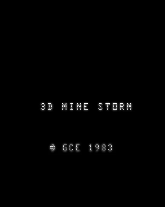 3D Mine Storm title screen