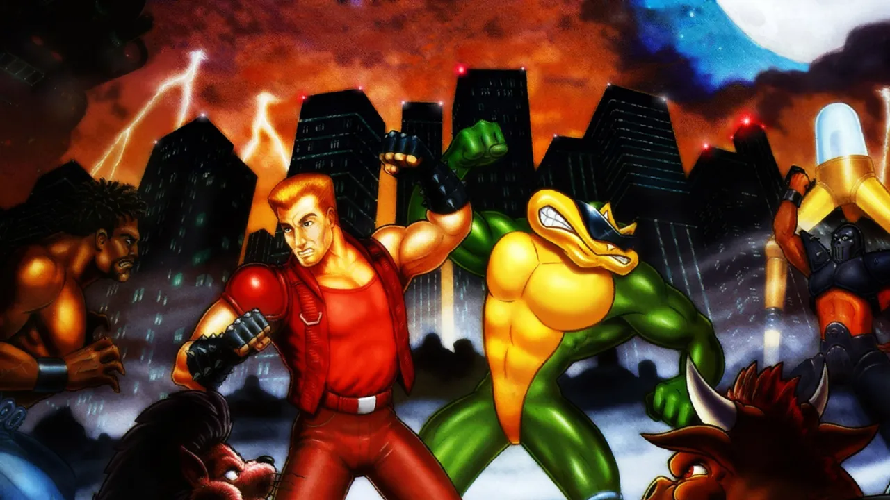 Backdrop artwork for Battletoads / Double Dragon