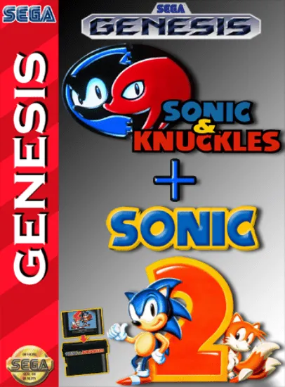 Knuckles the Echidna in Sonic the Hedgehog 2 box art