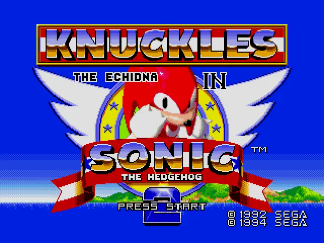 Knuckles the Echidna in Sonic the Hedgehog 2 screenshot