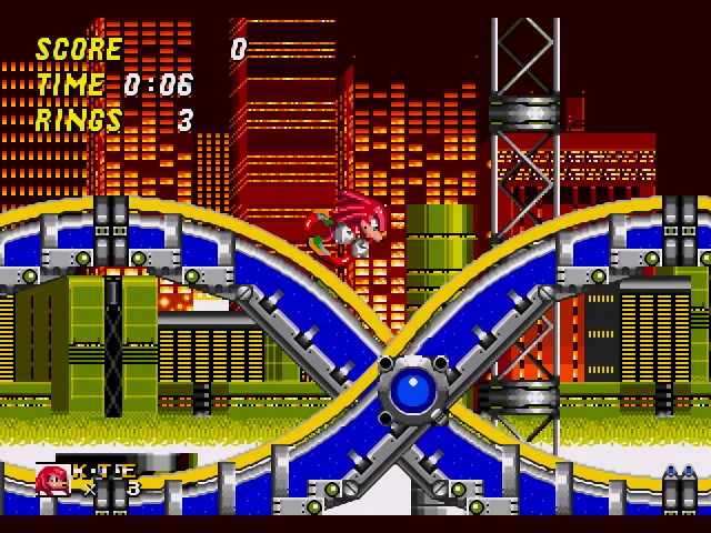 Knuckles the Echidna in Sonic the Hedgehog 2 screenshot