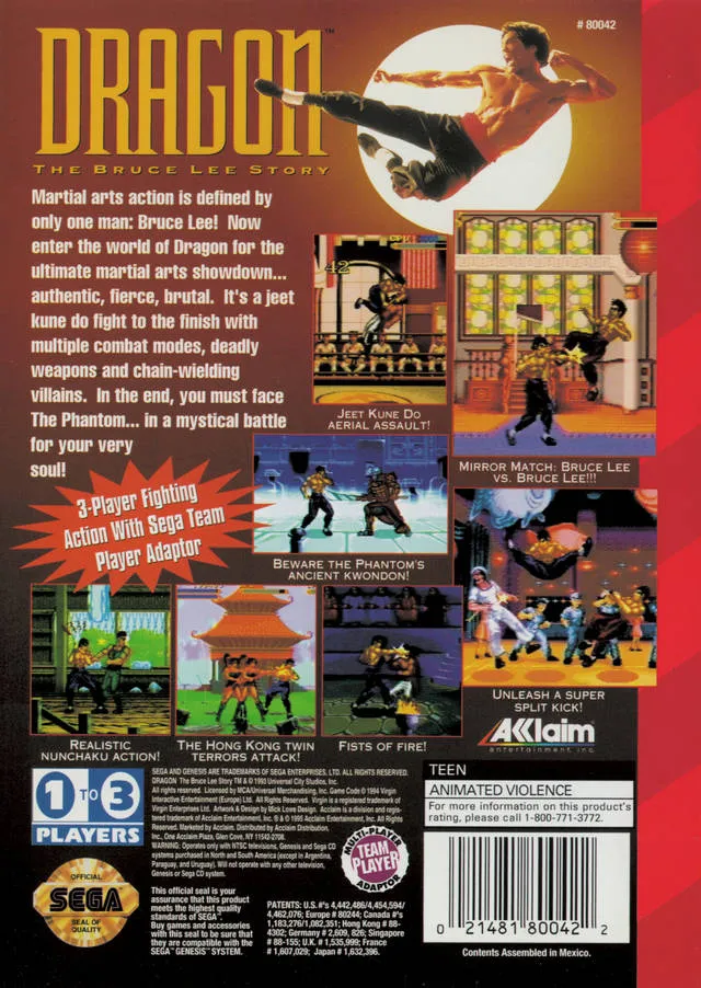 Dragon: The Bruce Lee Story box back