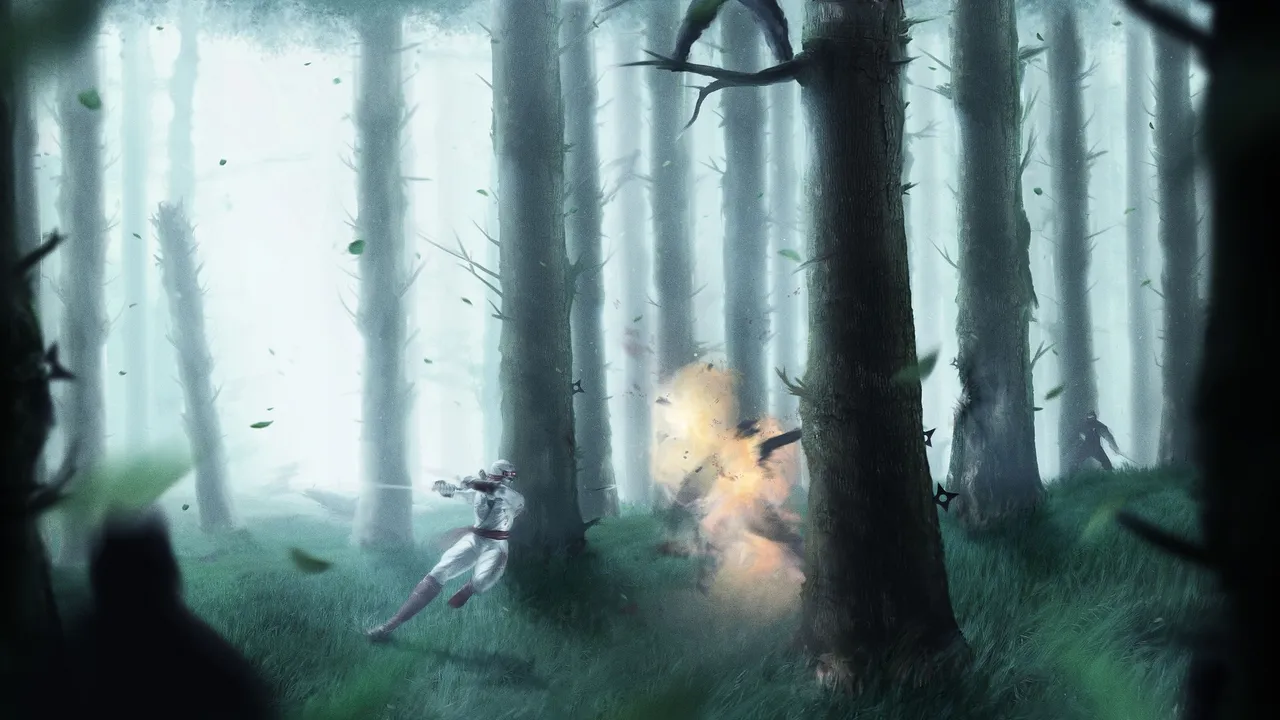 Backdrop artwork for Shinobi III: Return of the Ninja Master