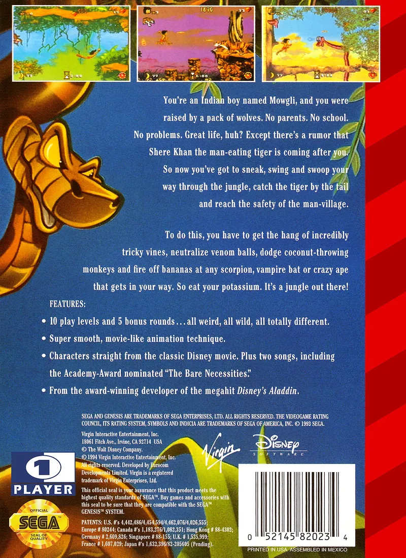 The Jungle Book box back