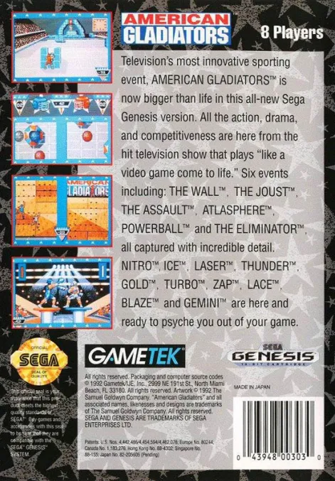 American Gladiators box back