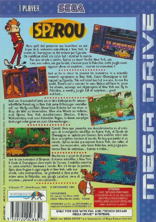 Spirou box back