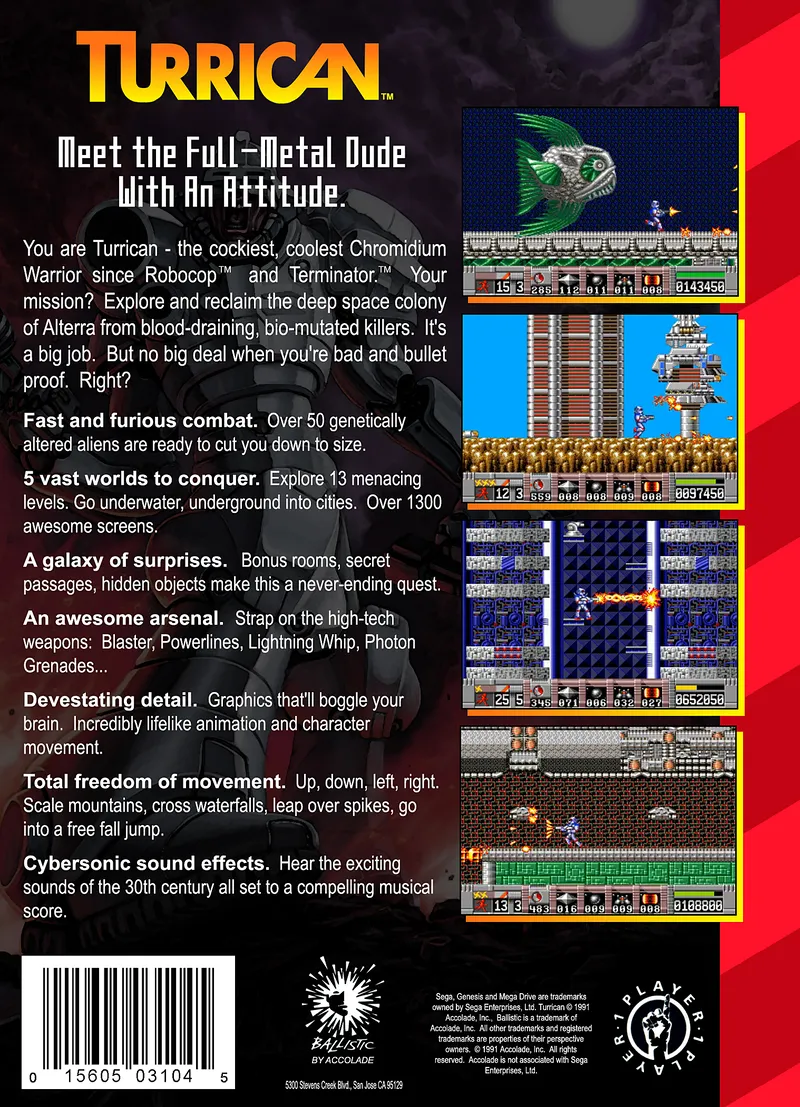 Turrican box back