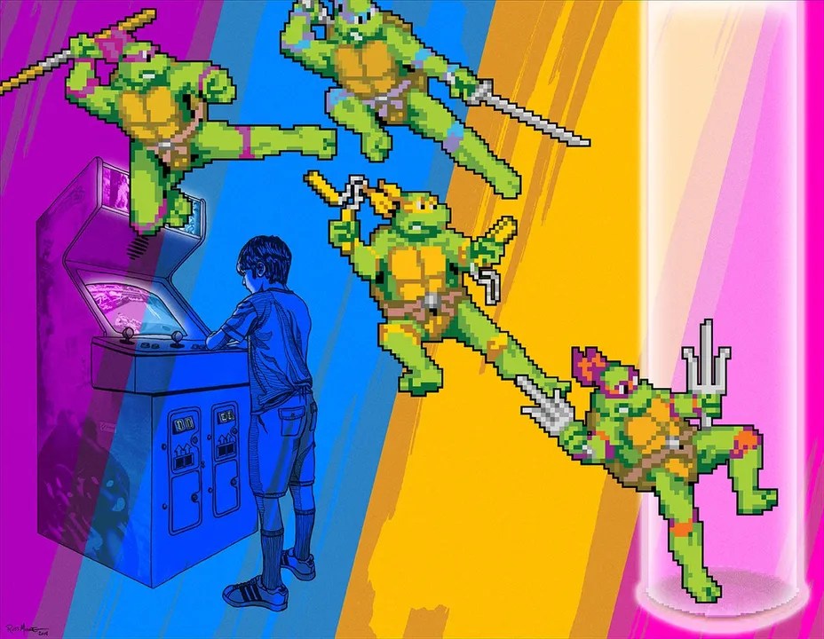 Backdrop artwork for Teenage Mutant Ninja Turtles: The Hyperstone Heist
