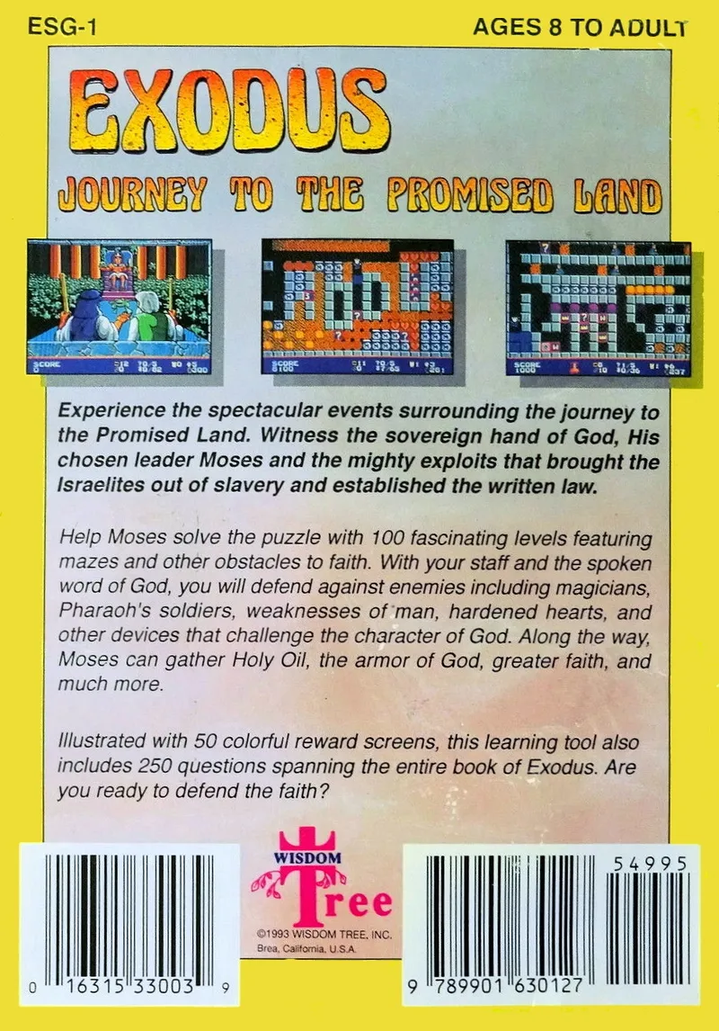 Exodus: Journey to the Promised Land box back