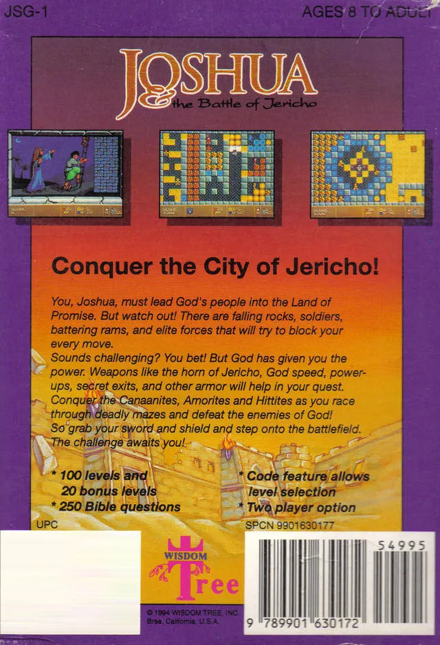Joshua & The Battle of Jericho box back