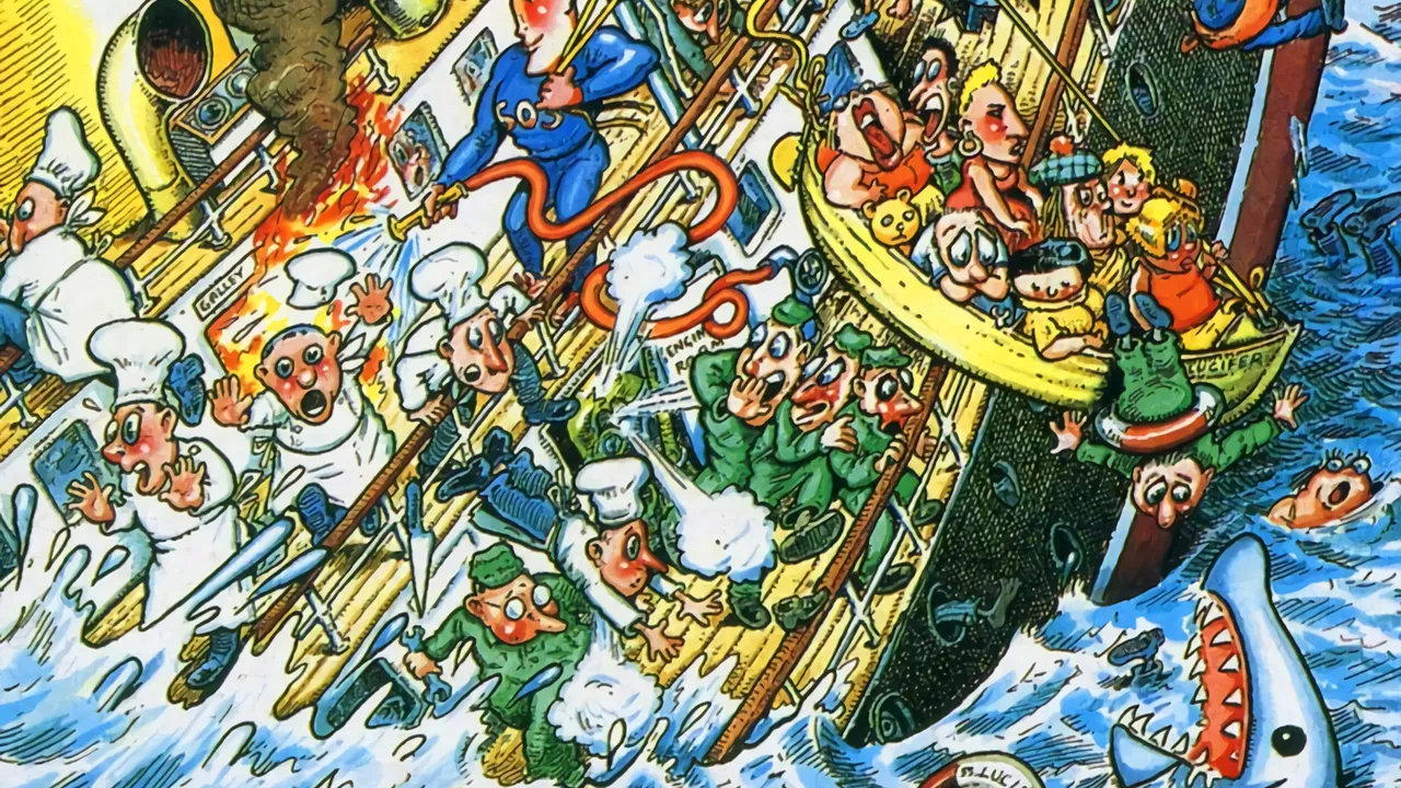 Backdrop artwork for S.S. Lucifer: Man Overboard!