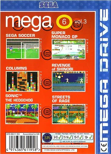 Mega 6 Vol. 3 box back