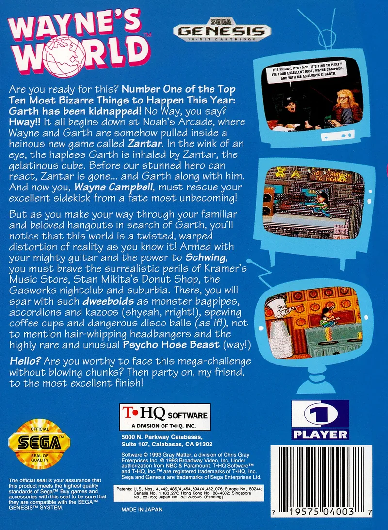 Wayne's World box back