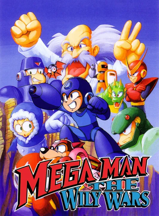 Backdrop artwork for Mega Man: The Wily Wars