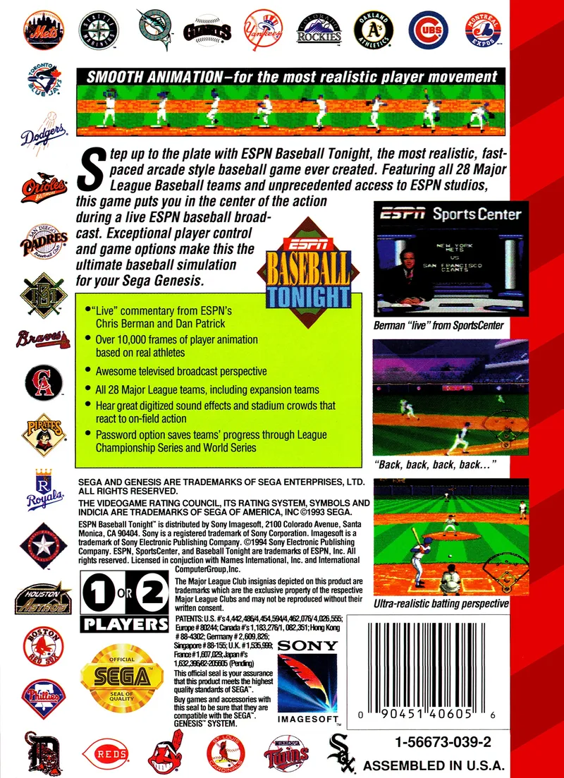 ESPN Baseball Tonight box back