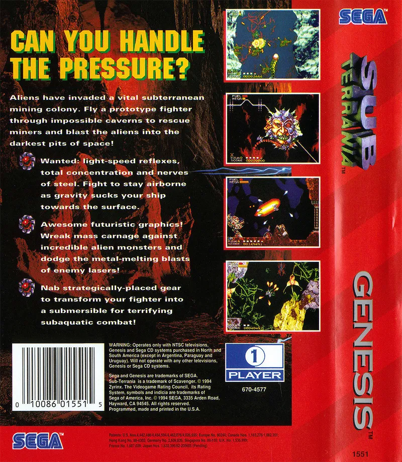 Sub-Terrania box back