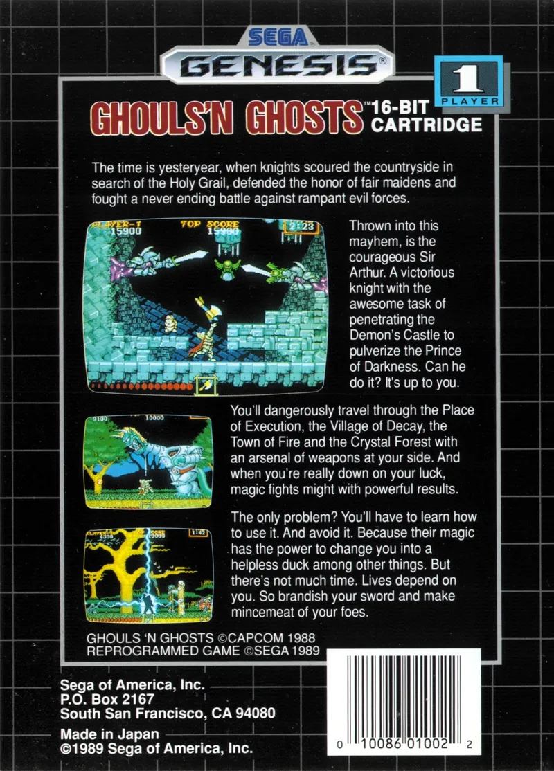 Ghouls 'n Ghosts box back