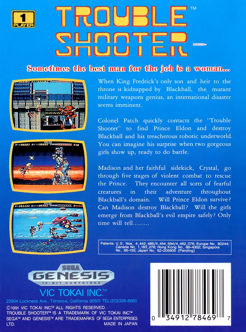 Trouble Shooter box back