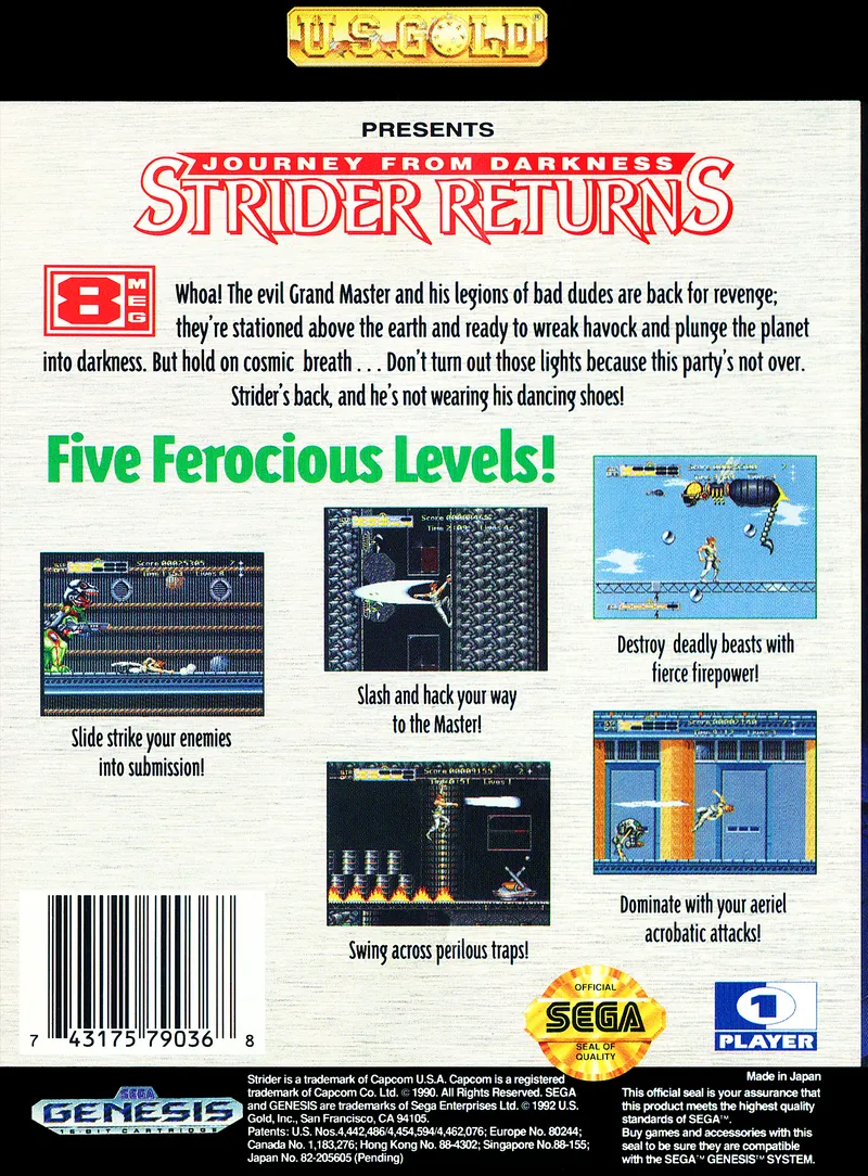 Journey from Darkness: Strider Returns box back