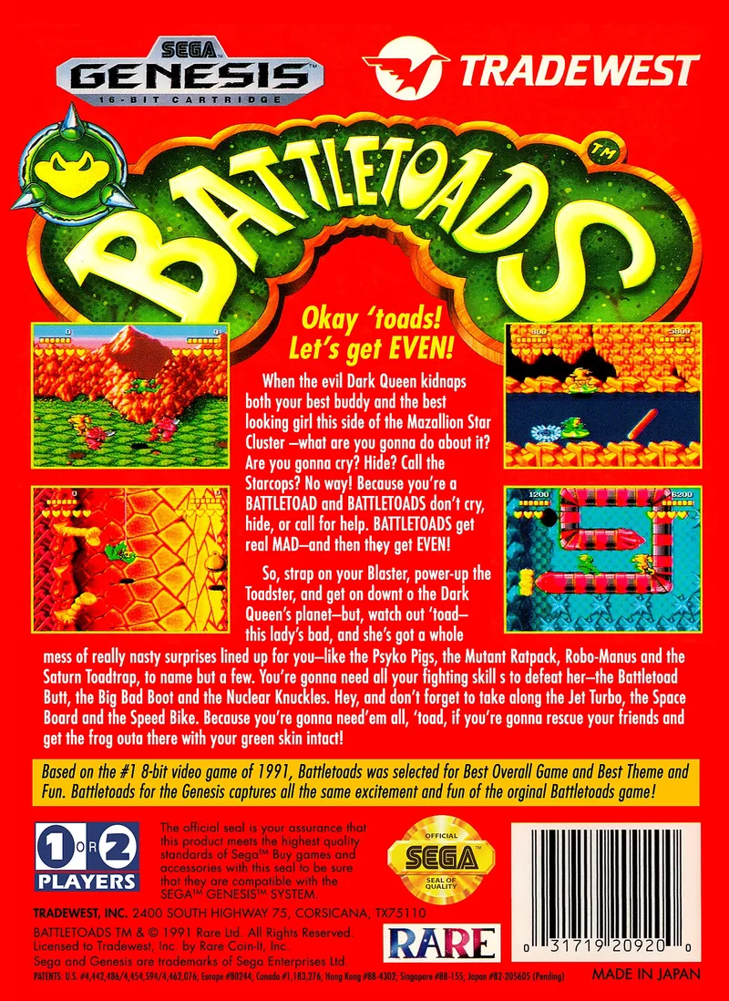Battletoads box back