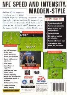 Madden NFL 98 box back