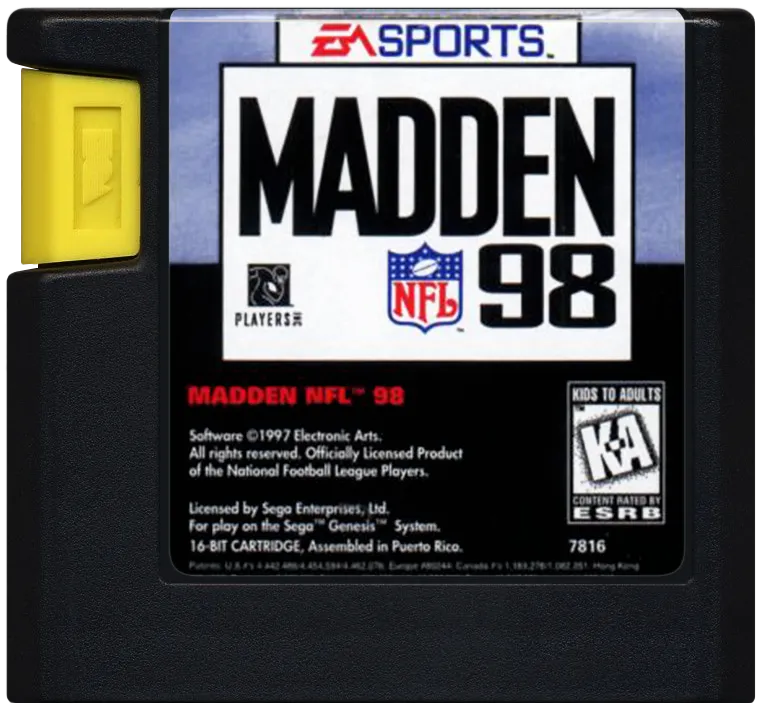 Madden NFL 98 cart