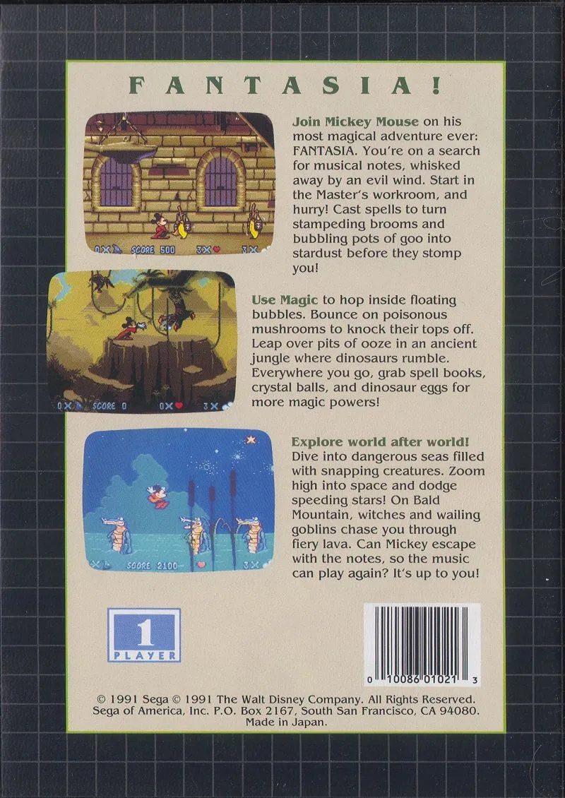 Fantasia box back