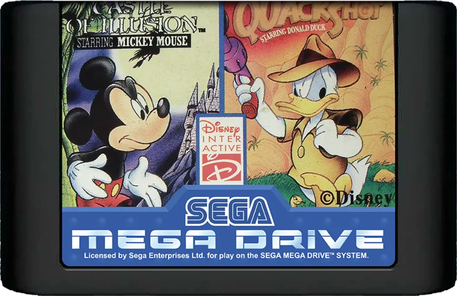 The Disney Collection: Quackshot Starring Donald Duck & Castle of Illusion Starring Mickey Mouse cart